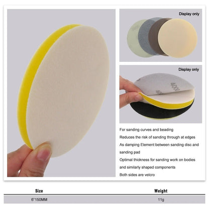 2X Double Sided 150mm Velvet Pad for Automotive Sanding and Buffing