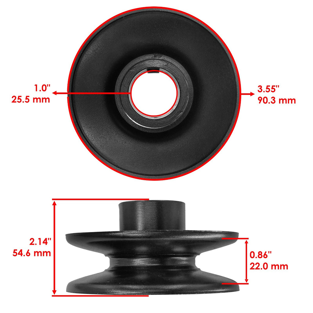 PTO Engine Pulley Replacement for Troy-Bilt LT-1742 Big Red 756-0639 (2000–2000)