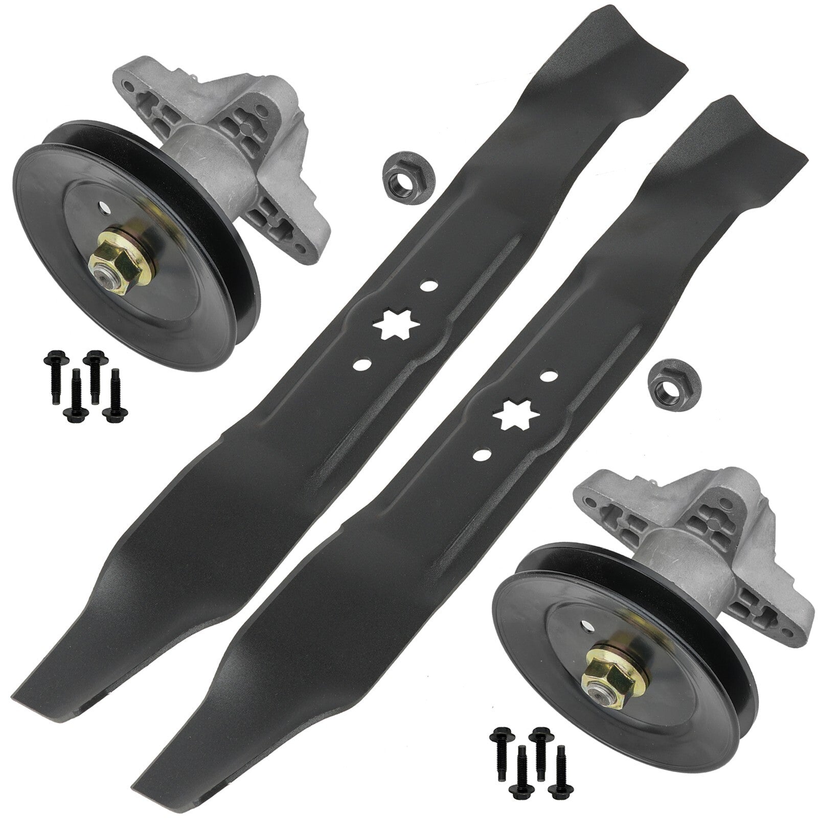 Deck Spindle Pulley Blade Replacement for White Outdoor LT1650 (ZT-17) (2010–2010)
