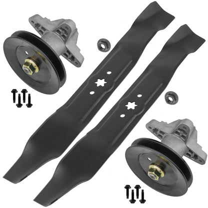 Deck Spindle Pulley Blade Replacement for White Outdoor LT1650 (ZT-17) (2010–2010)
