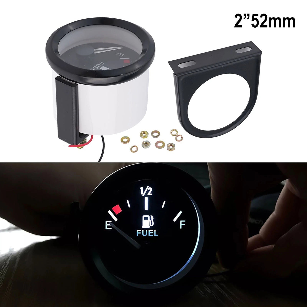 White LED Fuel Level Gauge for Car