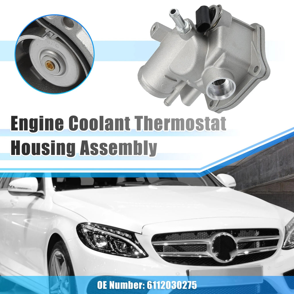 Engine Coolant Thermostat Housing Assembly Replacement for Mercedes C-Class (2008–2021)