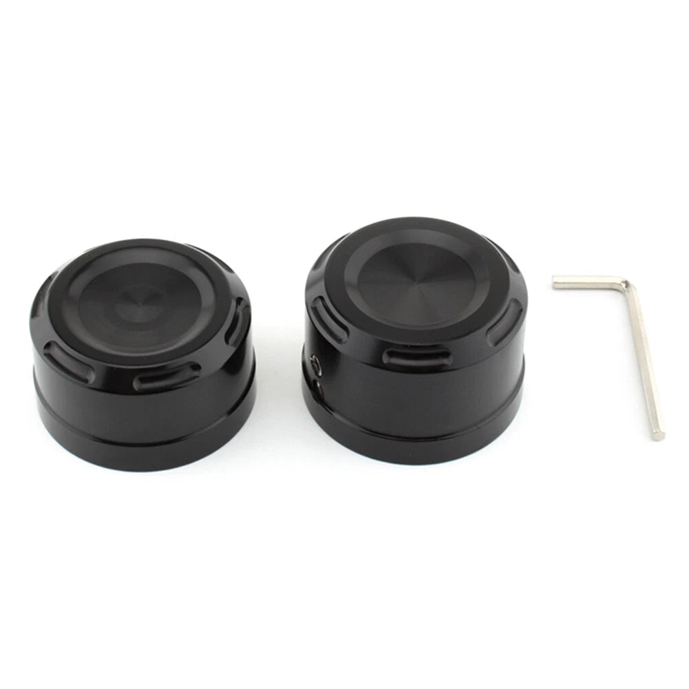 1 Pair Black Rear Axle Bolt Nut Cap Cover for Harley Softail (2018–2023)