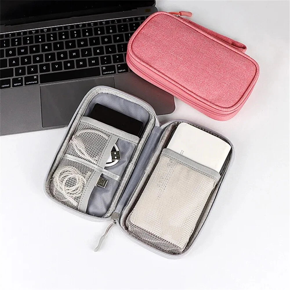 Travel Cable Storage Bag for Electronics USB Gadget Organizer Charger Case