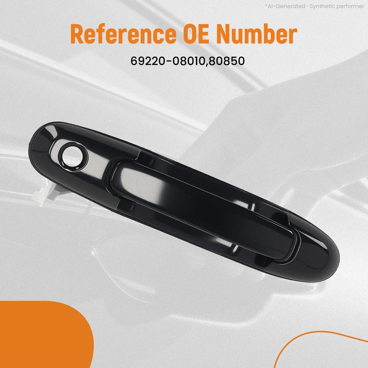 Front Left Door Handle for Toyota Sienna (1998–2003) 69220-08010 80850 Black