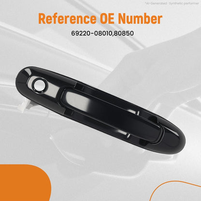 Front Left Door Handle for Toyota Sienna (1998–2003) 69220-08010 80850 Black