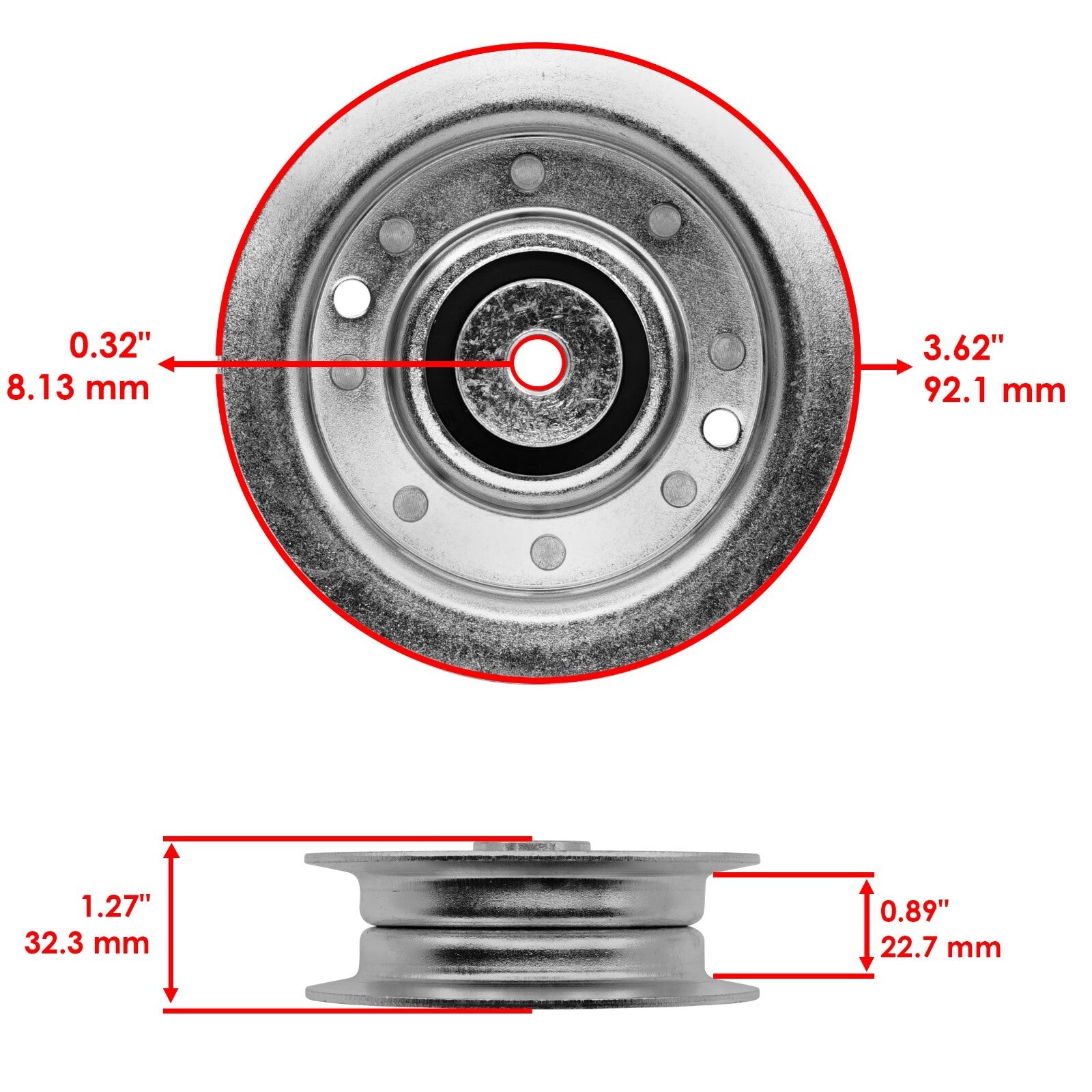 Deck Arm Pulley Replacement for John Deere 42 44 Inch Deck (QTY 2) (2010–2010)
