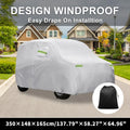 Waterproof Car Cover With Hook for Mitsubishi eK Silver Tone (2006–2018)