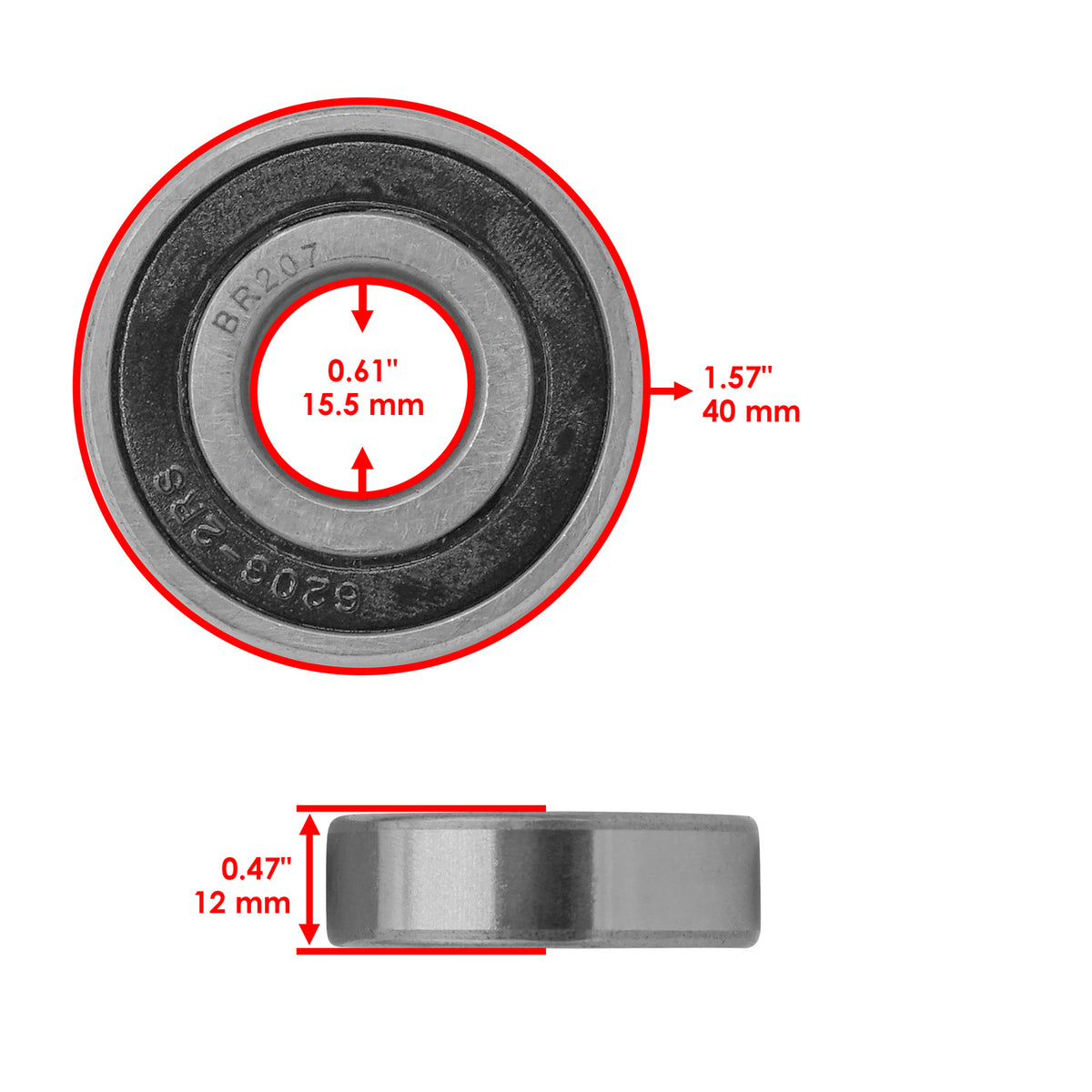 Deck Pulley Bearings for Cub Cadet 300 321 46 Inch (1976–1978)