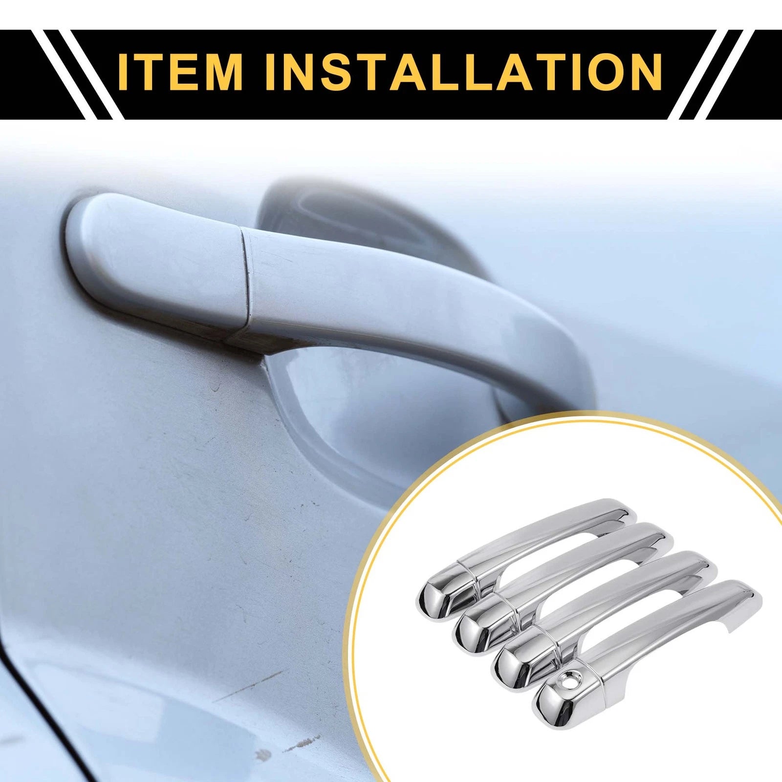 4PCS Exterior Door Handle Cover Replacement for Toyota 4Runner (2010–2015)