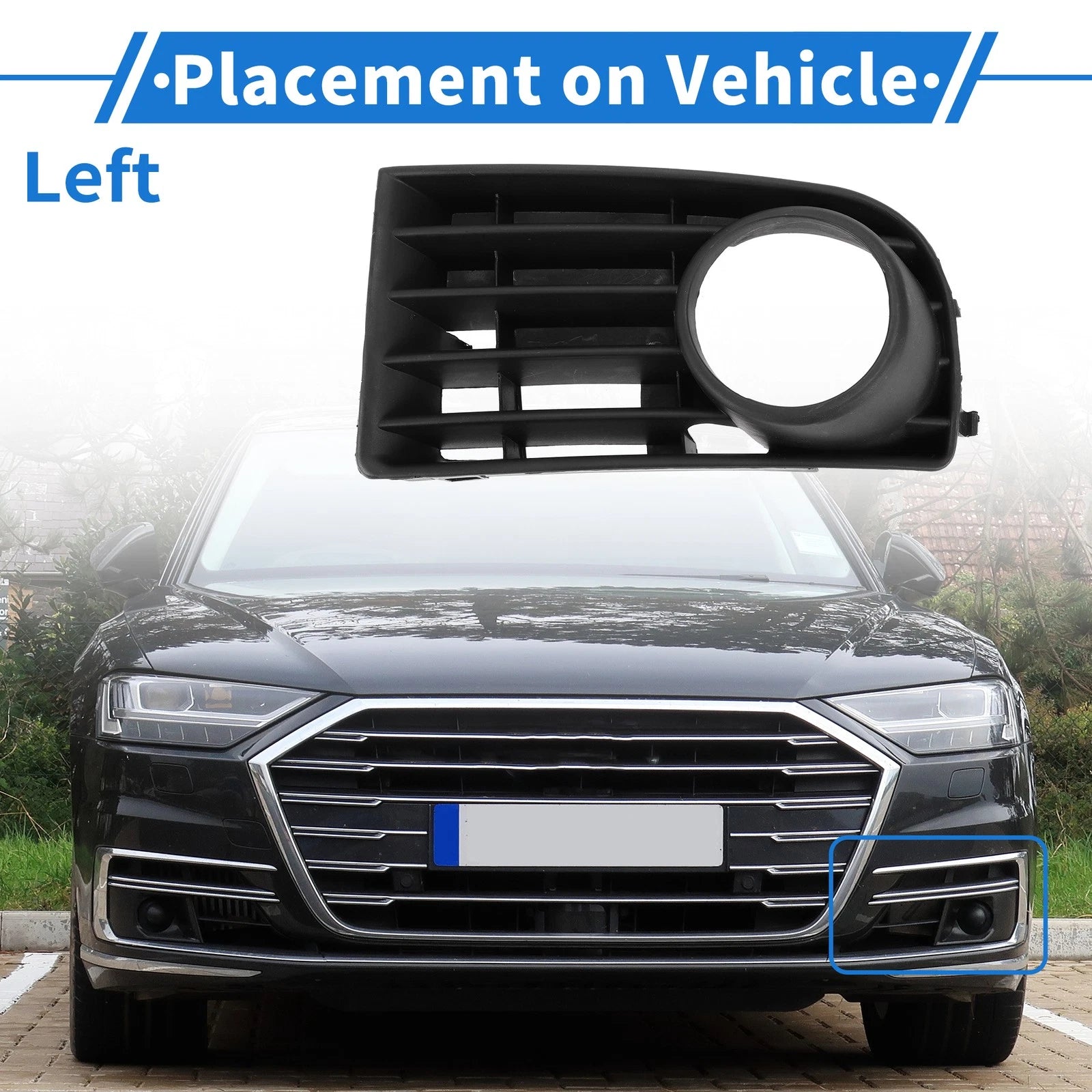 Front Left Fog Light Grill Replacement for Volkswagen Golf 5 (2005–2009)