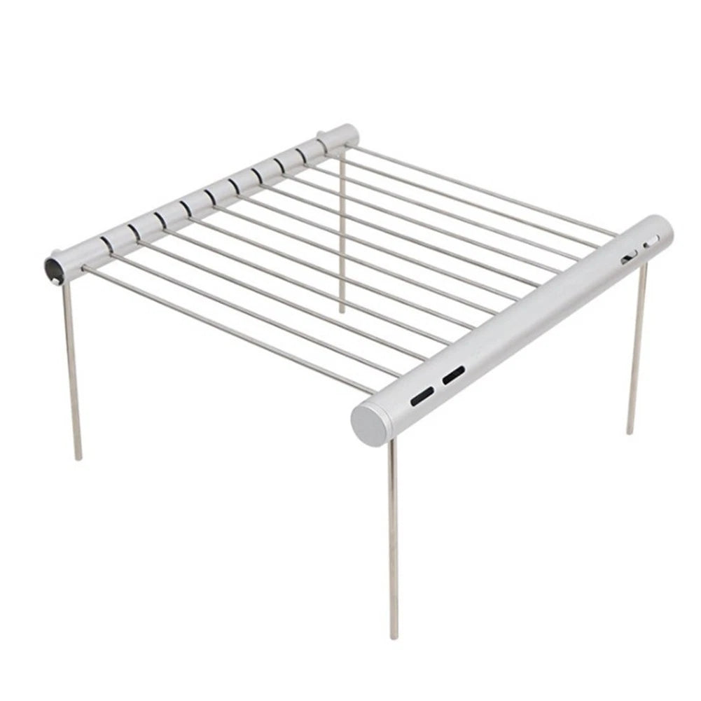 Portable Stainless Steel Folding Campfire Grill for Camping