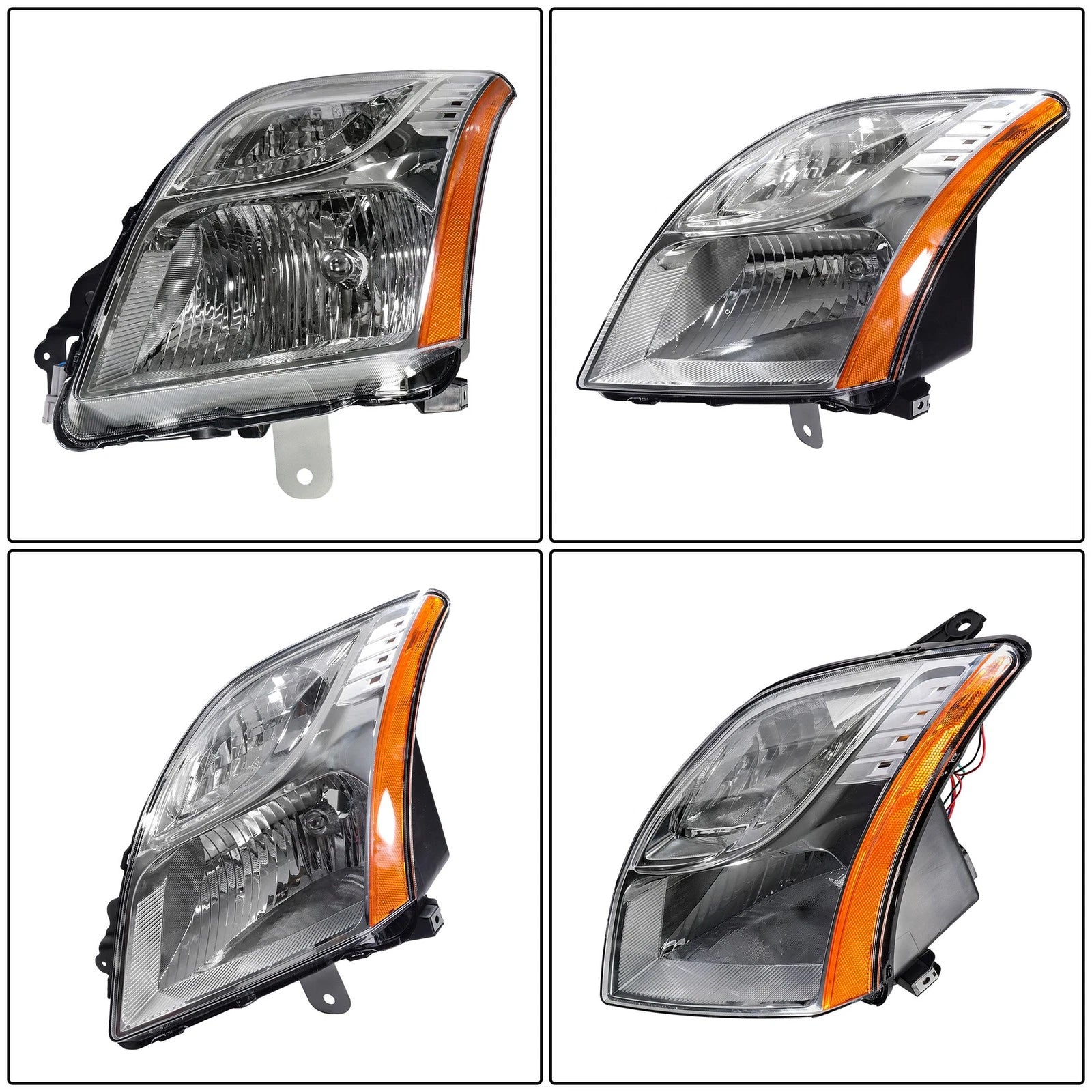 Headlight Assembly Chrome Left for Nissan Sentra (2010–2012)