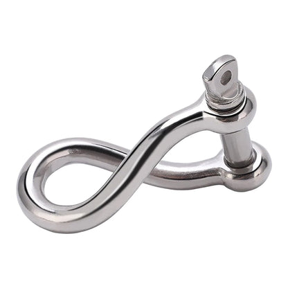 Heavy Duty Twisted Clevis Shackle 316 Stainless Steel for Boat Chain Attachment