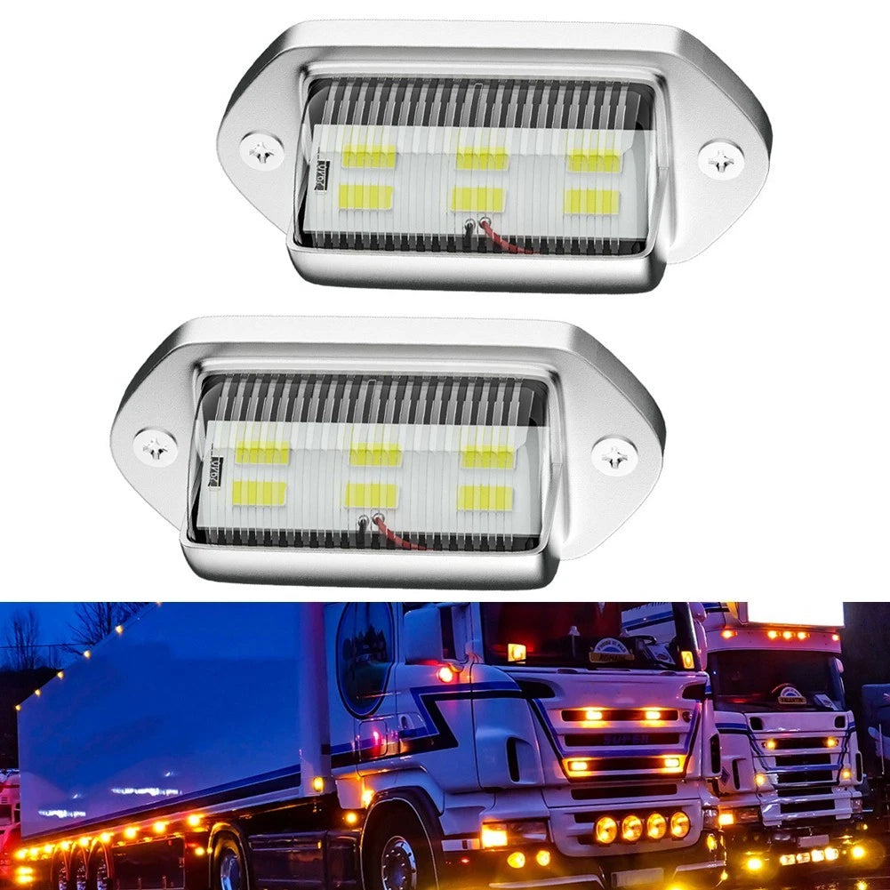 6SMD White LED License Plate Light for All Vehicles (Waterproof)