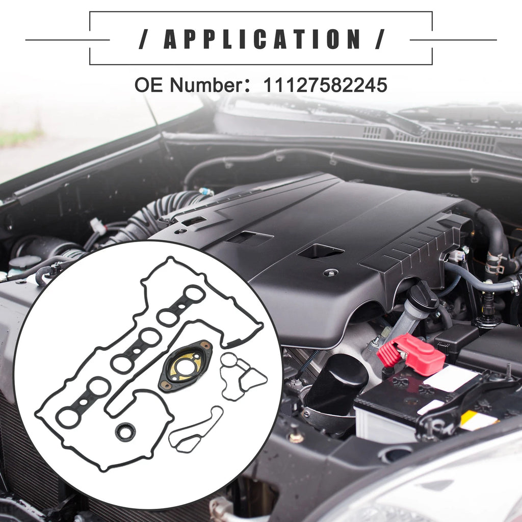 Engine Valve Cover Gasket Kit Replacement for BMW 528xi 535xi (2008–2013)