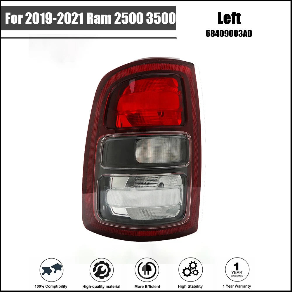 Driver Left Side Rear Tail Light Brake Lamp for Ram 2500 3500 (2019–2021)