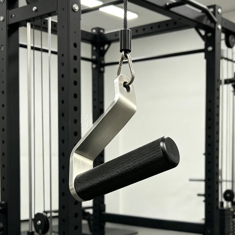L Shape Aluminum Handle Bar for Cable Machine Pulldown Exercises
