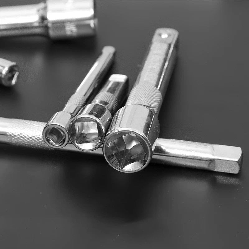 Set of 3 Extension Bars for Hand Socket Tool 1/2", 3/8", 1/4"
