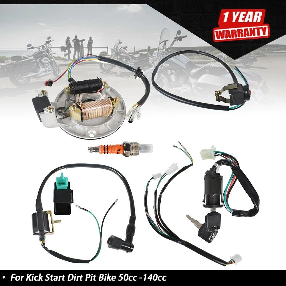 Wiring Harness Loom for 50-140cc Dirt Pit Bike ATV (CDI Magneto Stator)