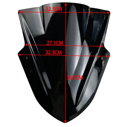 Black Motorcycle Windshield DFB001 for NS200 with Aerodynamic Front Shield