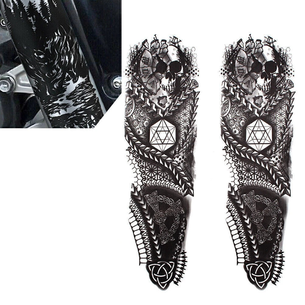 Custom Front Fork Skull Decal Medallion Stickers for Harley Yamaha