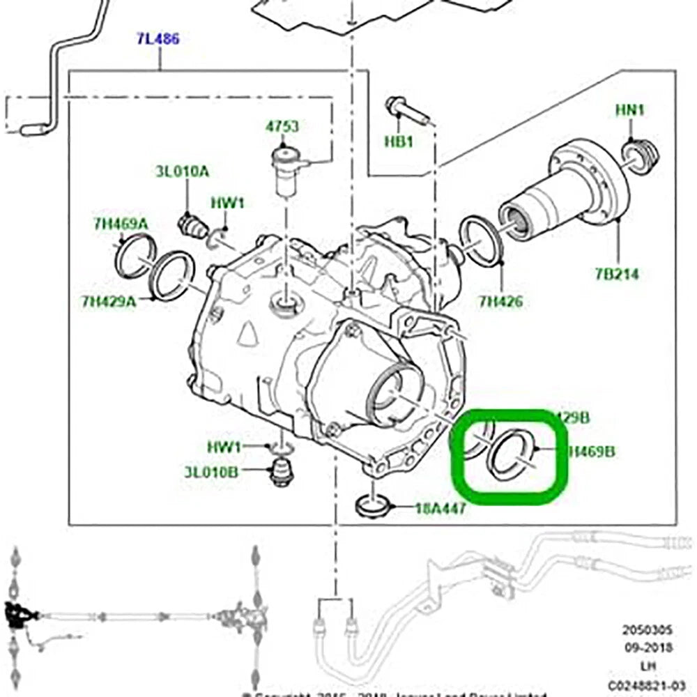 Drive Shaft External Gasket LR001950 for Land Rover Range Rover Evoque (2014–2018)