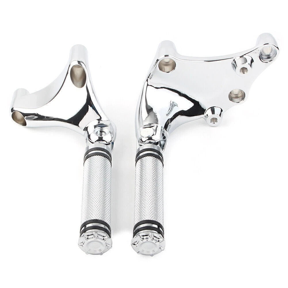 2X Chrome Rear Passenger Footrest Peg Mount for Harley SuperLow XL883L (2014–2021)