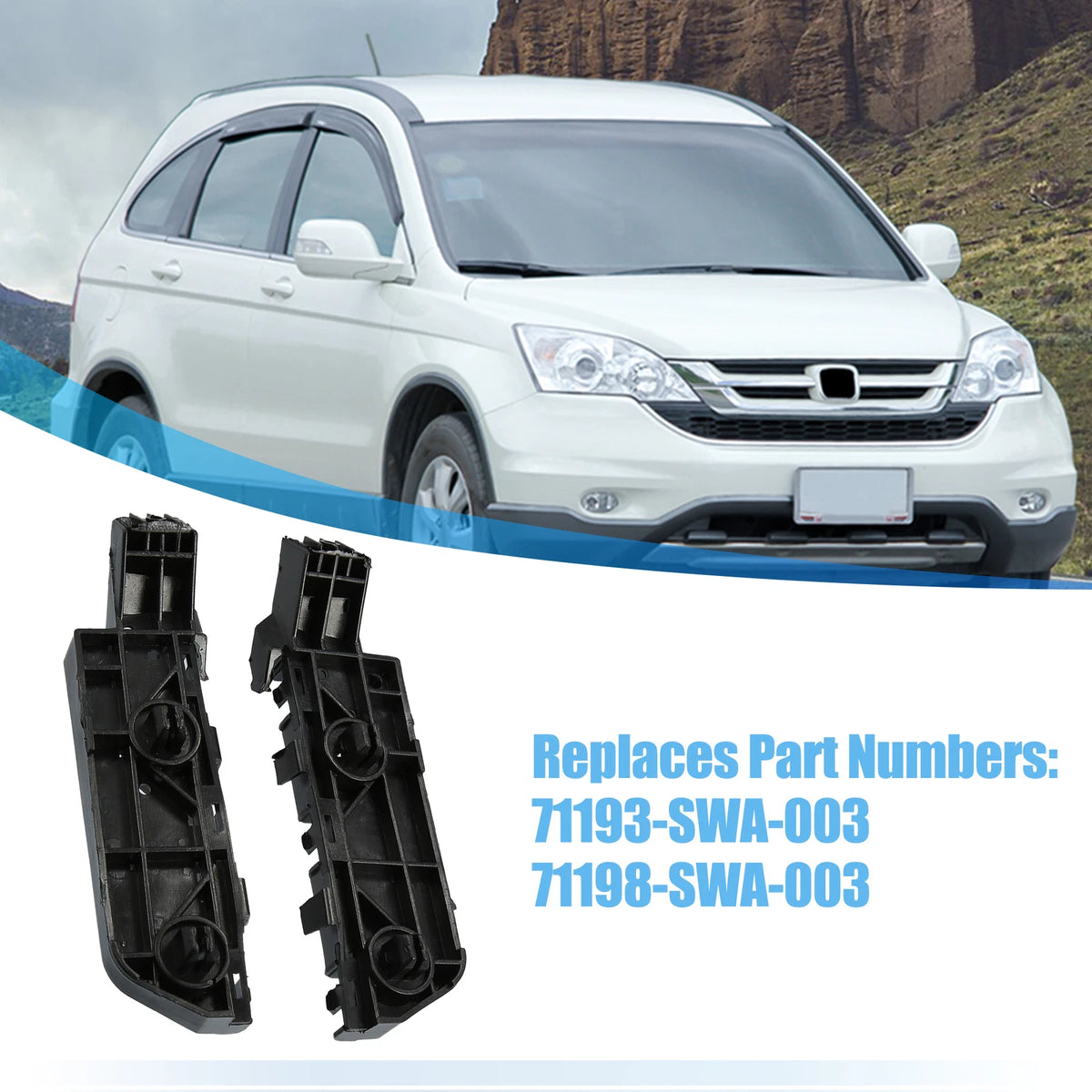 1 Pair Front Bumper Bracket 71193SWA003 for Honda CR-V (2007–2011)