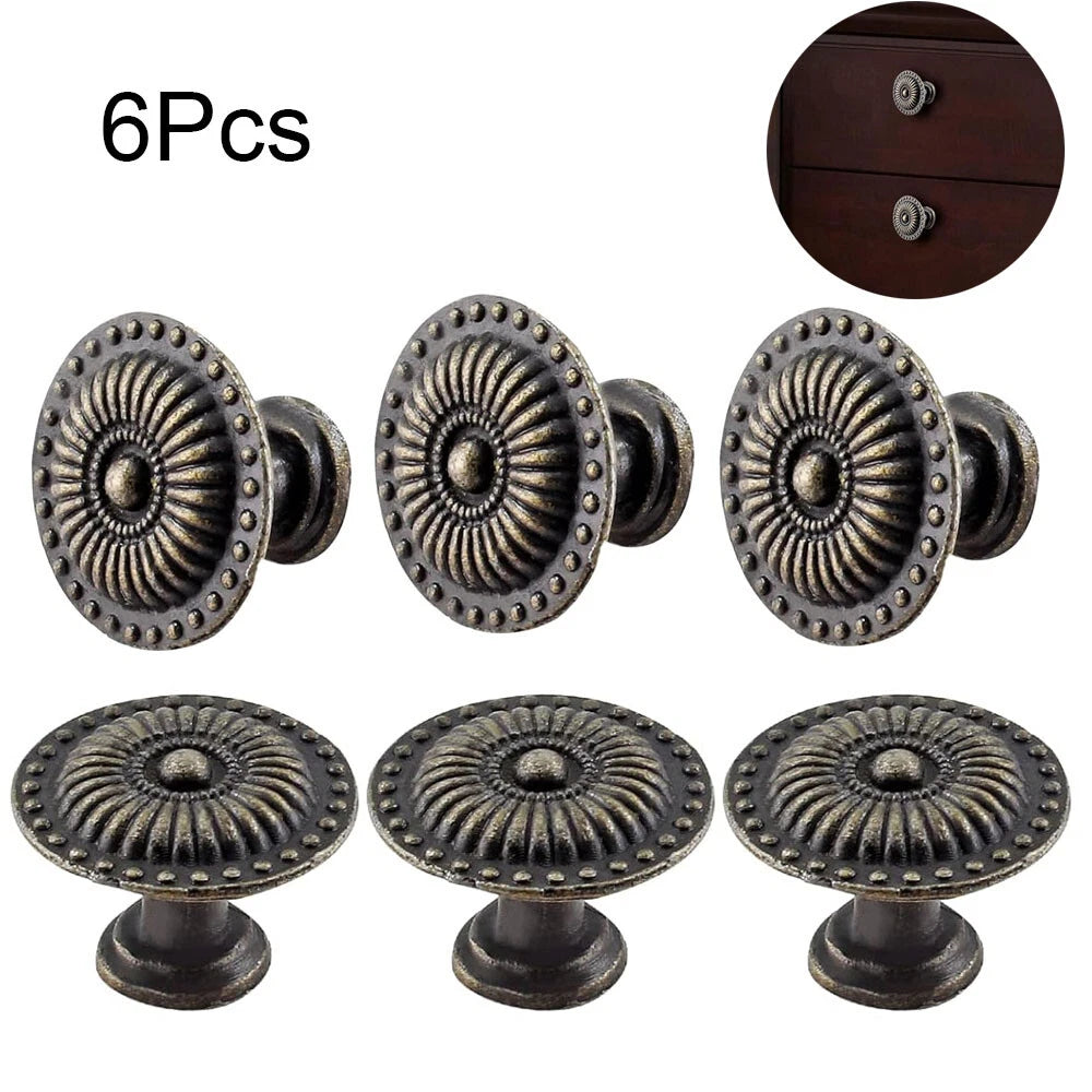6X Antique Pull Handles for Kitchen Cupboard Drawer Cabinet