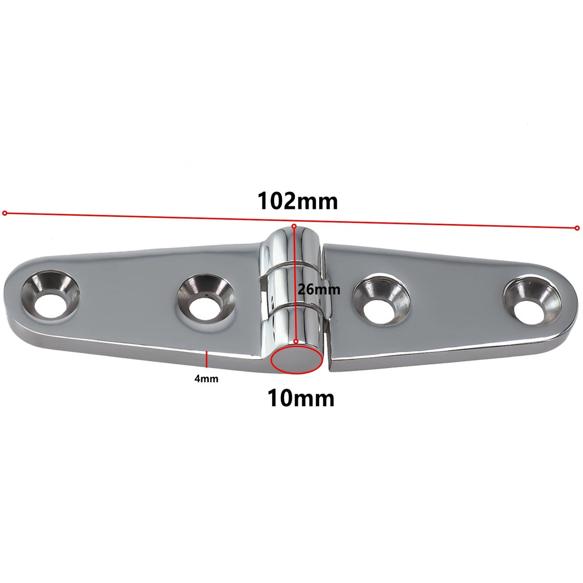 Marine Grade Stainless Steel Hinge Strap Butt Hinges for A4 Hatch Door