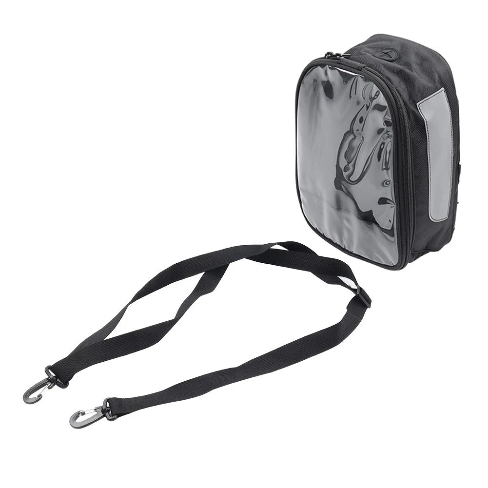 1PC Universal Motorcycle Front Fuel Tank Bag Touchable Navigation Black