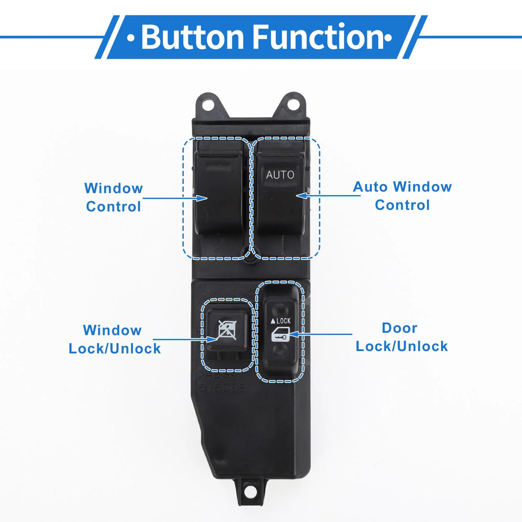 Front Right Power Window Switch for Toyota Hiace KDH200R (2005–2014)