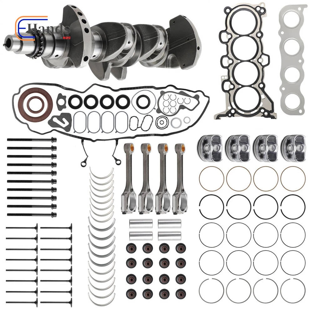 2.0L Engine Crankshaft + Con Rods + Piston + Bearings + Gasket Kit for Hyundai Kia (G4NC)