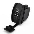 USB Power Charger with White LED Indicator for Vehicle Boat Use