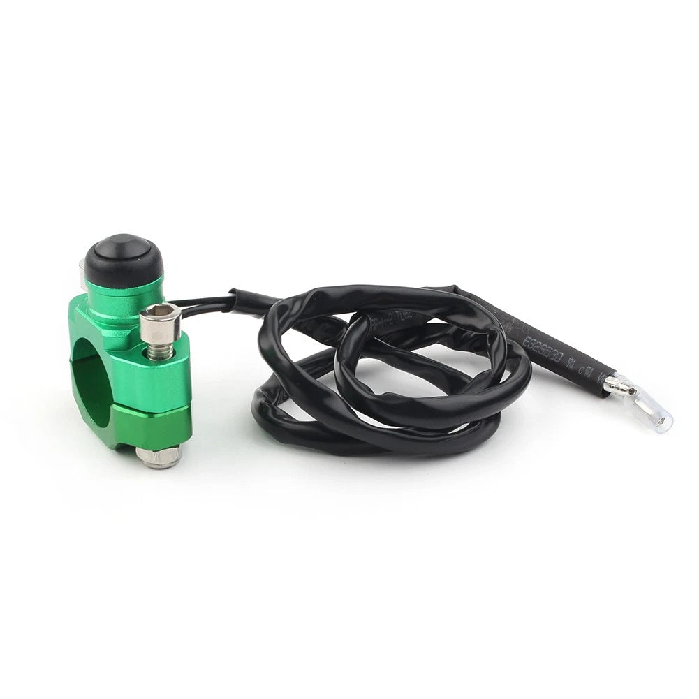 Rotating Bar Clamp Start Stop Kill Switch Button for 7/8" 22 Handlebar Green