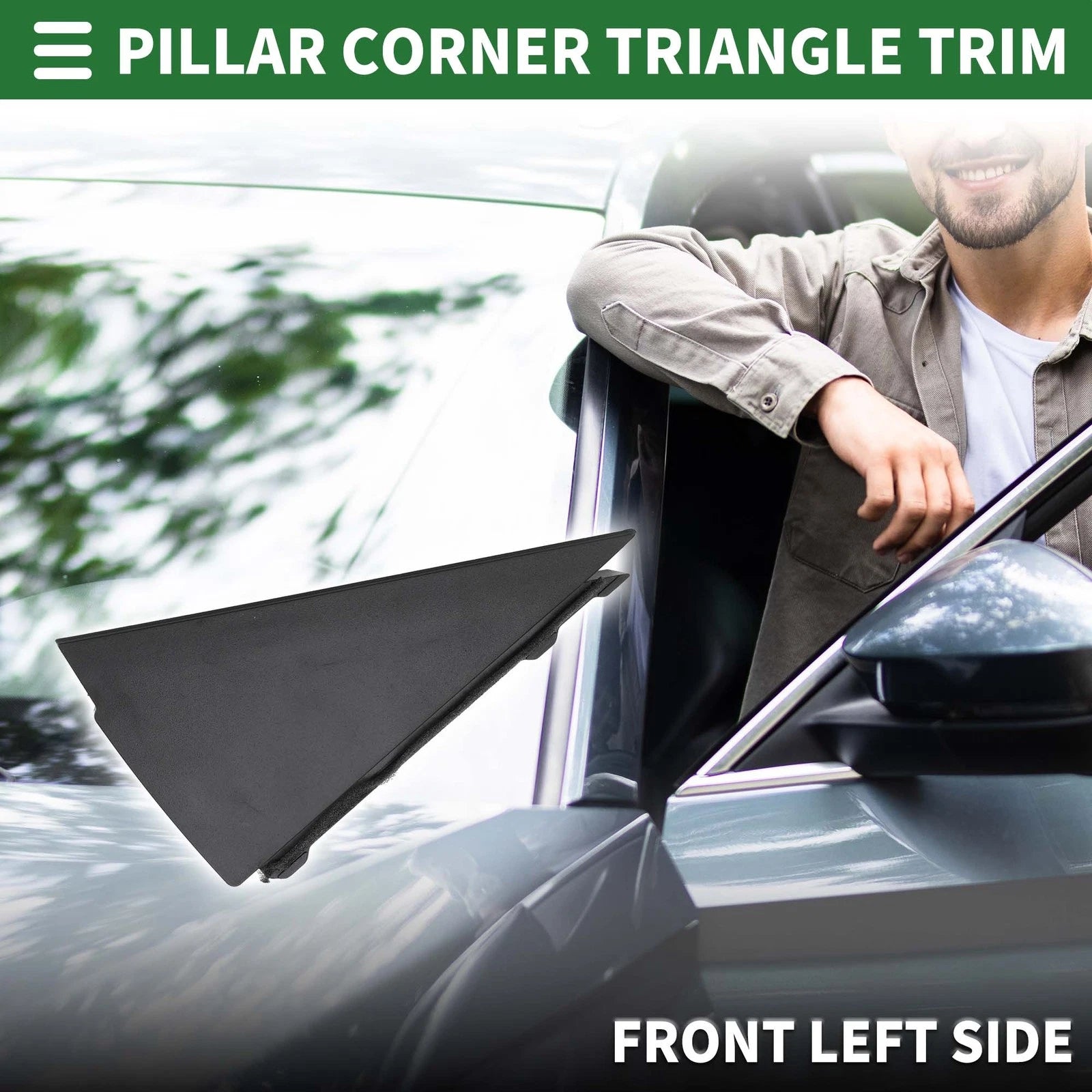 Front Left Pillar Corner Trim Triangle for Hyundai i30 (2008–2008)