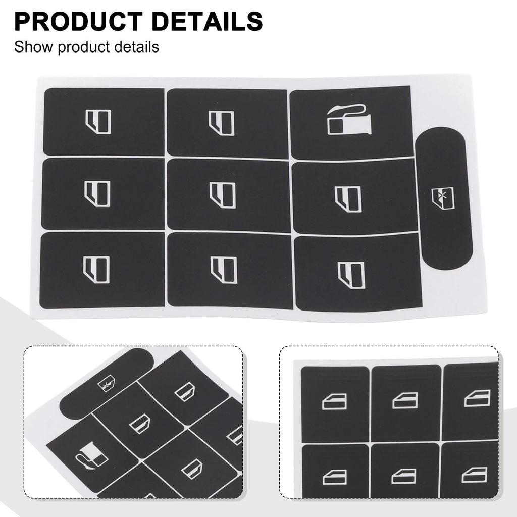Sticker Set for Golf V, Passat (2003–2010) - Black Overlay