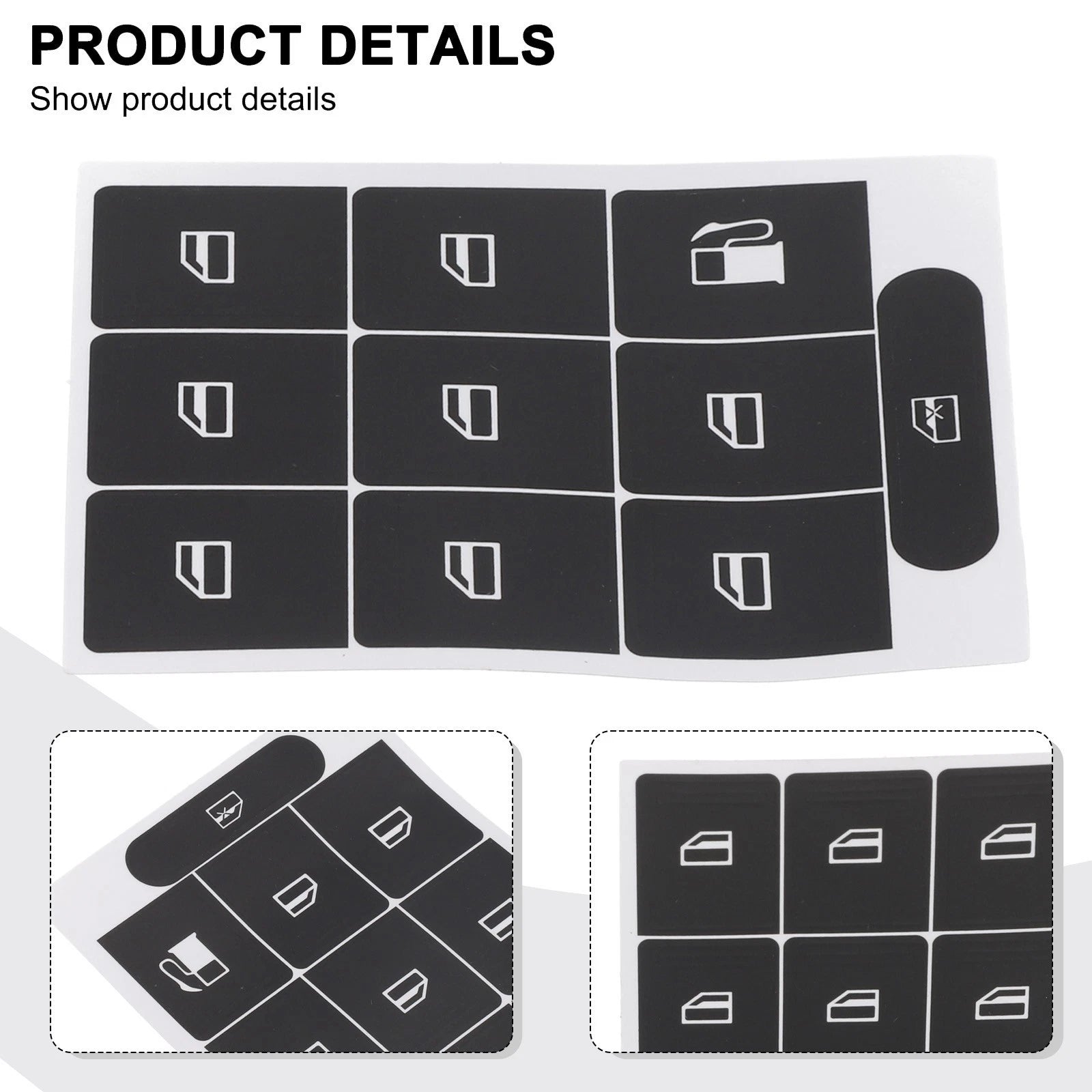 Sticker Set for Golf V, Passat (2003–2010) - Black Overlay