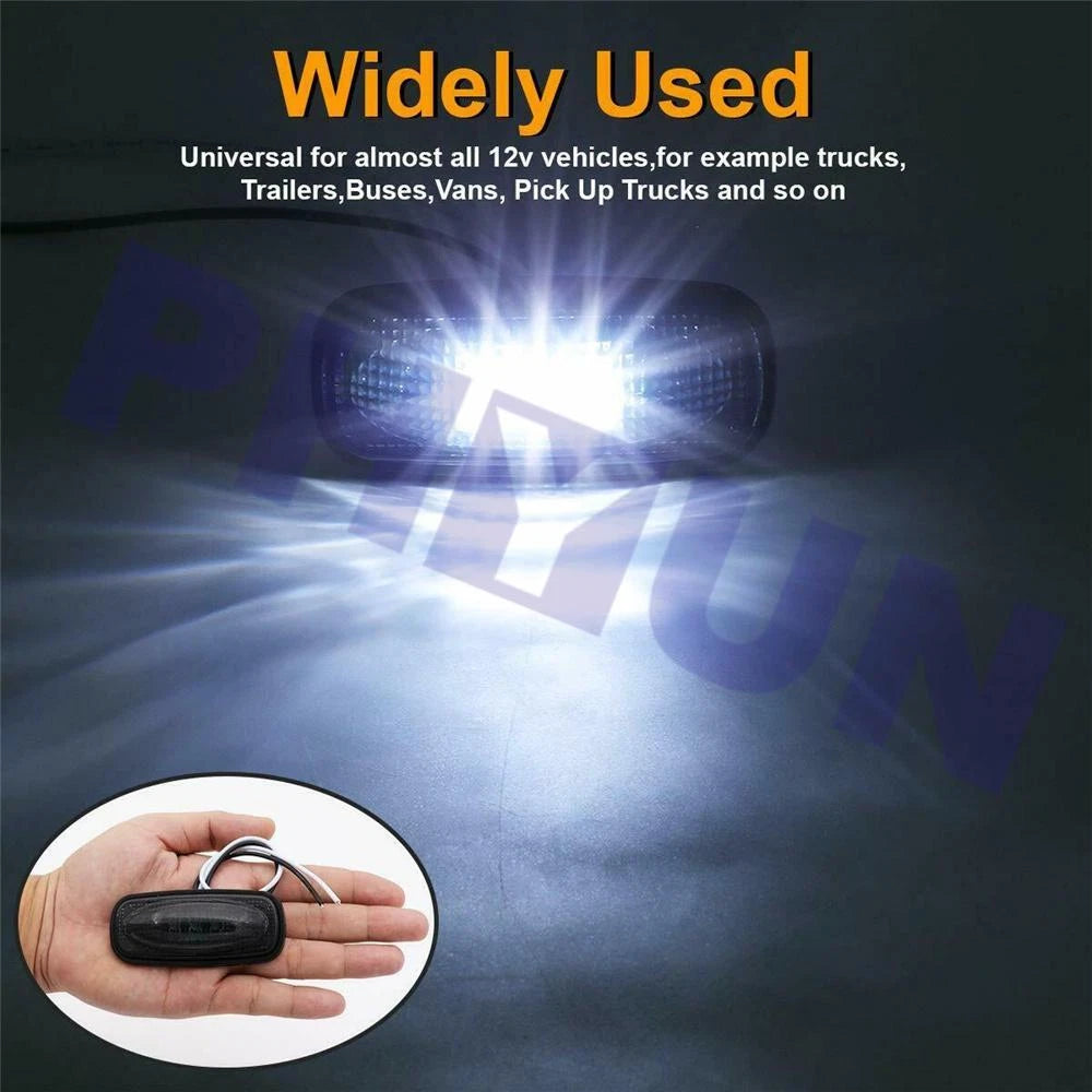 2X LED Side Marker Lights for Universal Cars SUVs RVs (DC 12V)