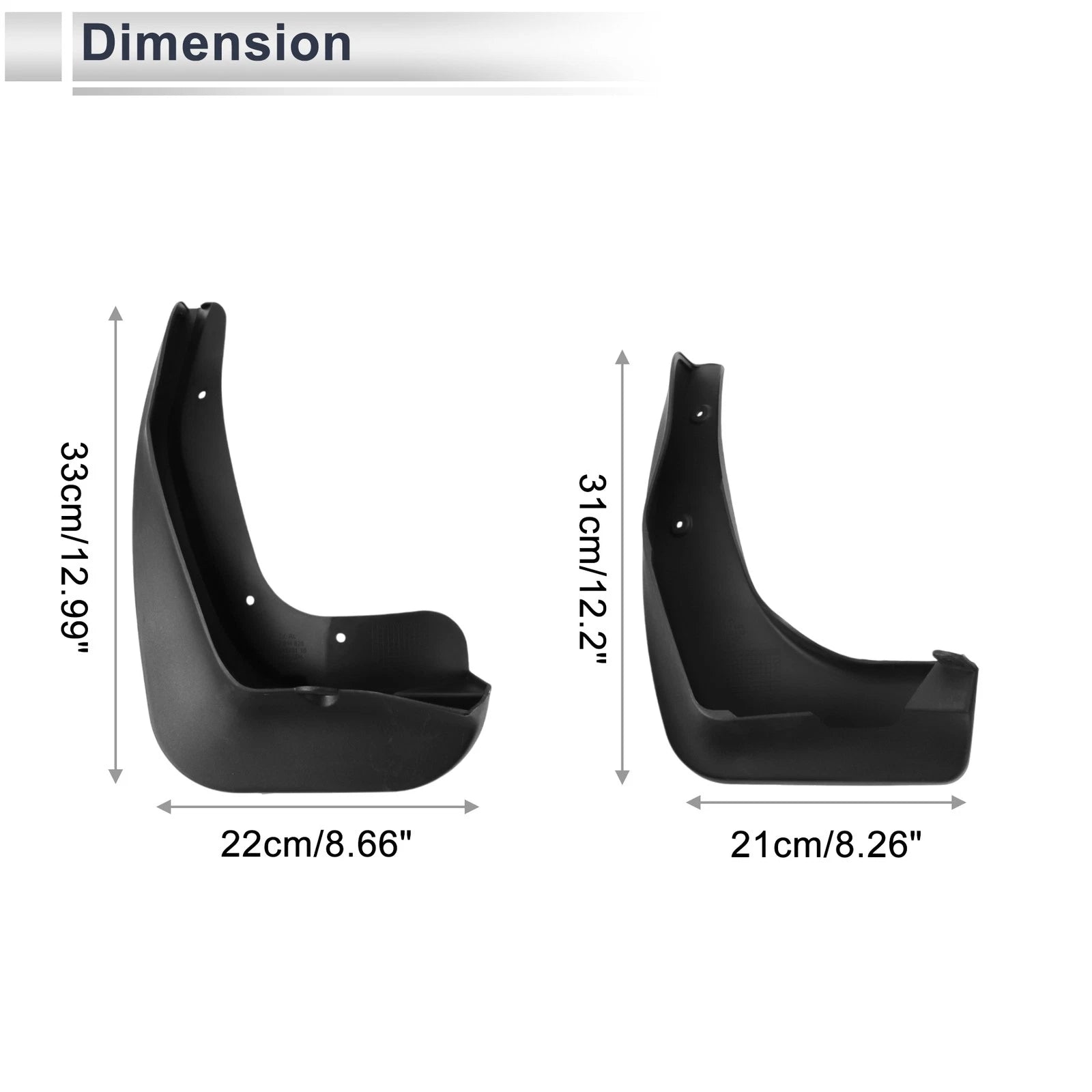 Mud Flaps Splash Guards 1 Set for BMW 1 Series F20 (2012–2019)