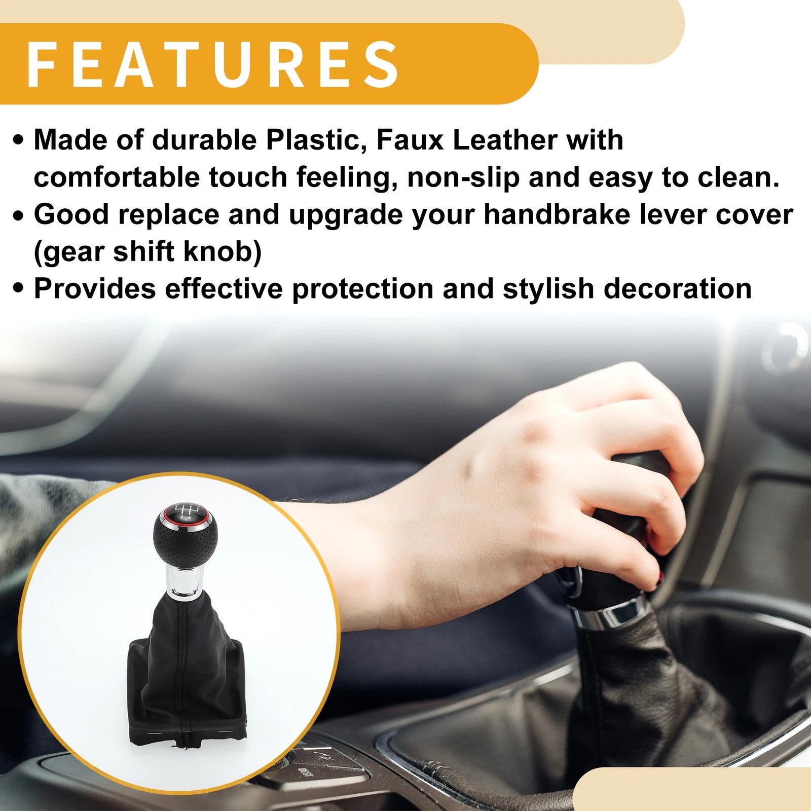 5 Speed Gear Shifter Knob with Cover for Audi A3 (2008–2013)