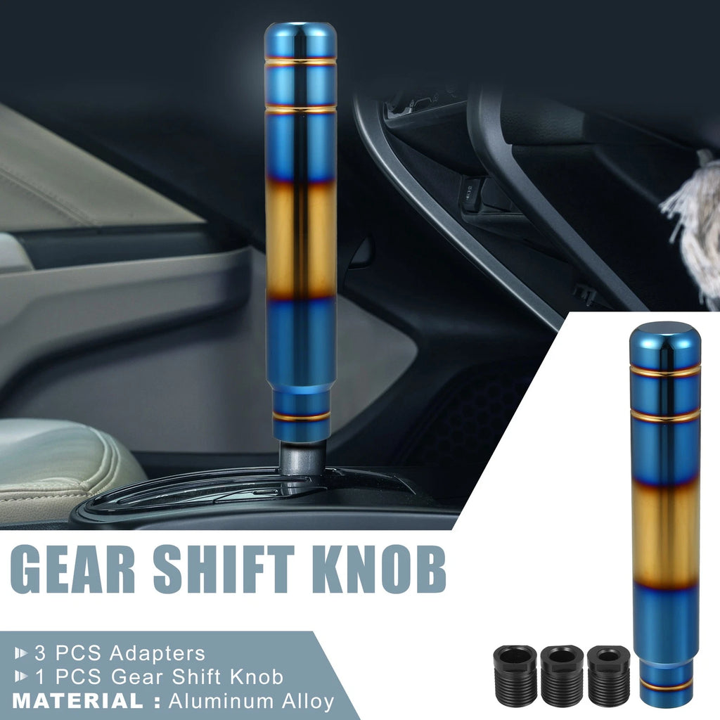 Gear Shift Knob for Universal Vehicles (7" Lever, Blue Gold Tone)