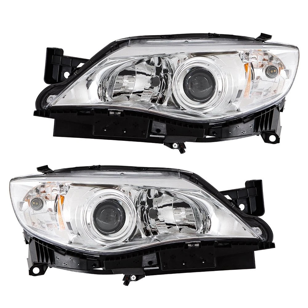 Headlight Set for Subaru Impreza (2008–2011) Halogen Chrome w/o Bulb