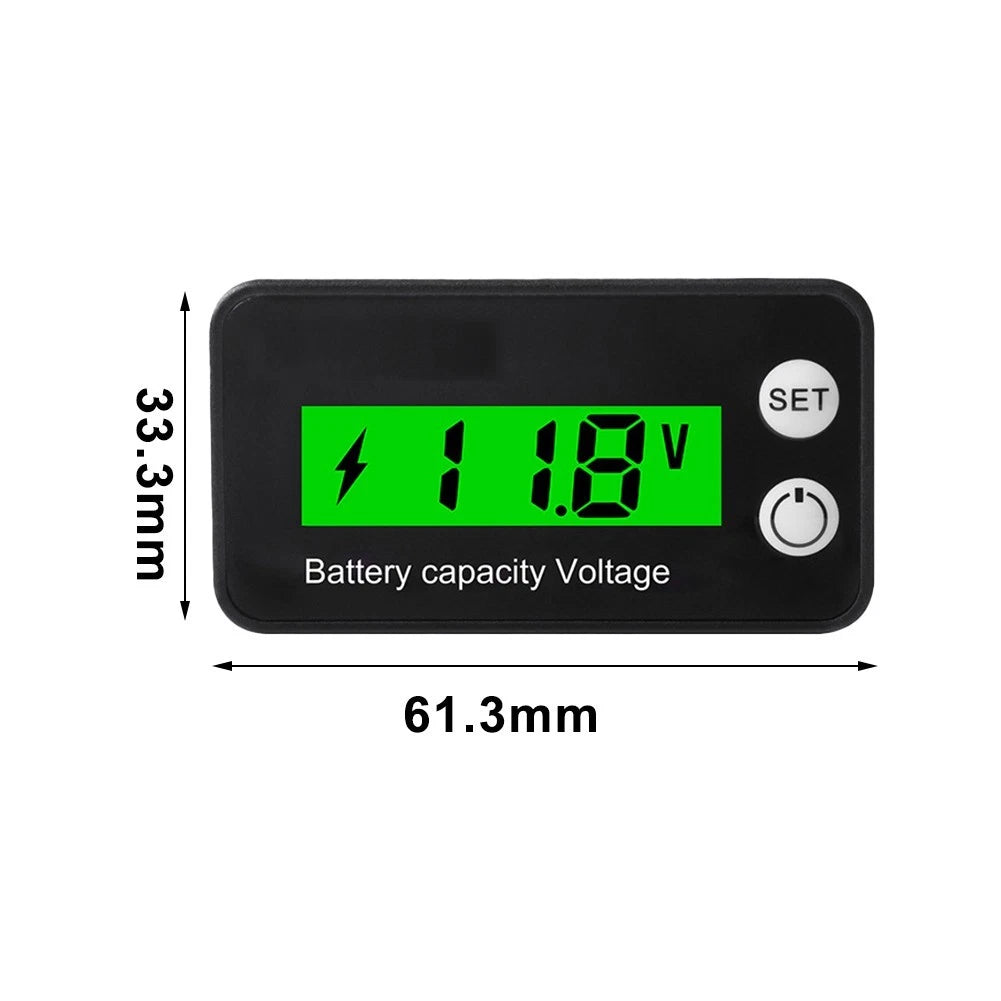 Digital Voltmeter DC 8-100V for Automotive Use (Reverse Polarity Protection, LCD)