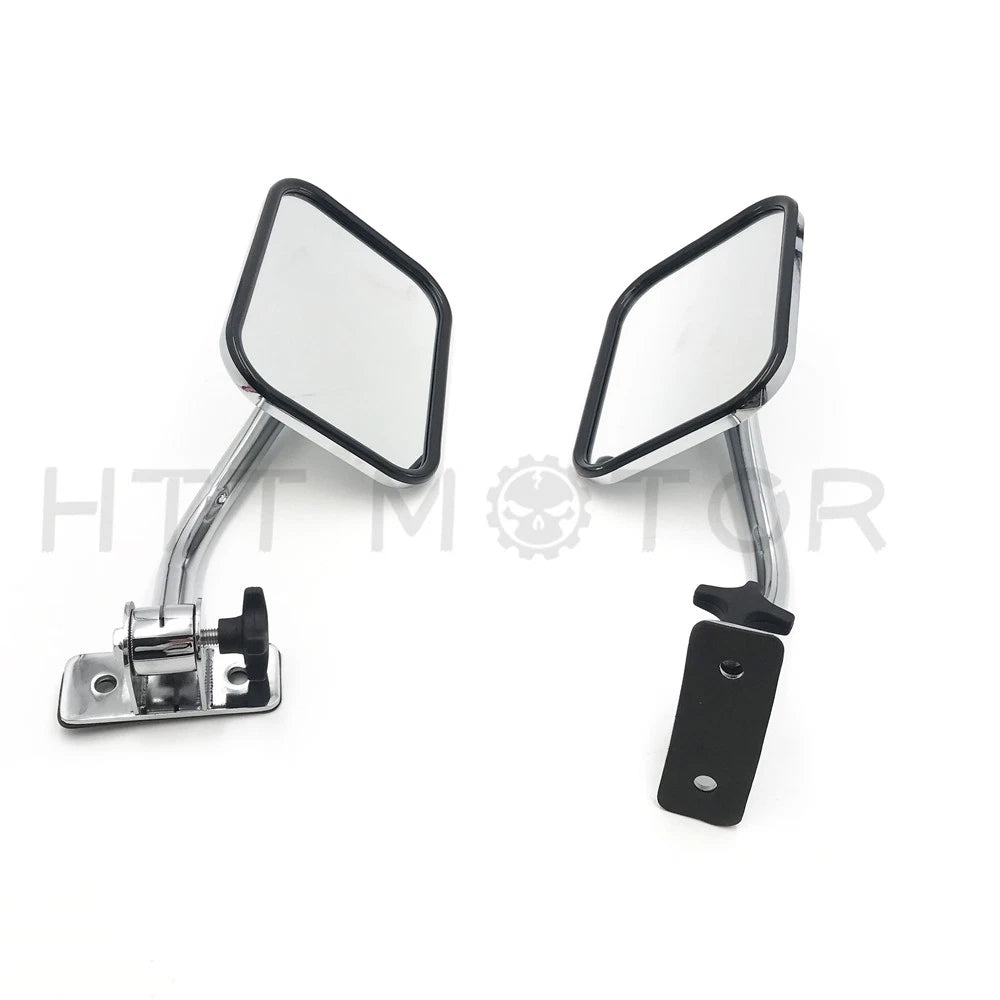 2X Side View Mirror for Jeep Wrangler JK TJ (1996–2017) Rectangular Hinge