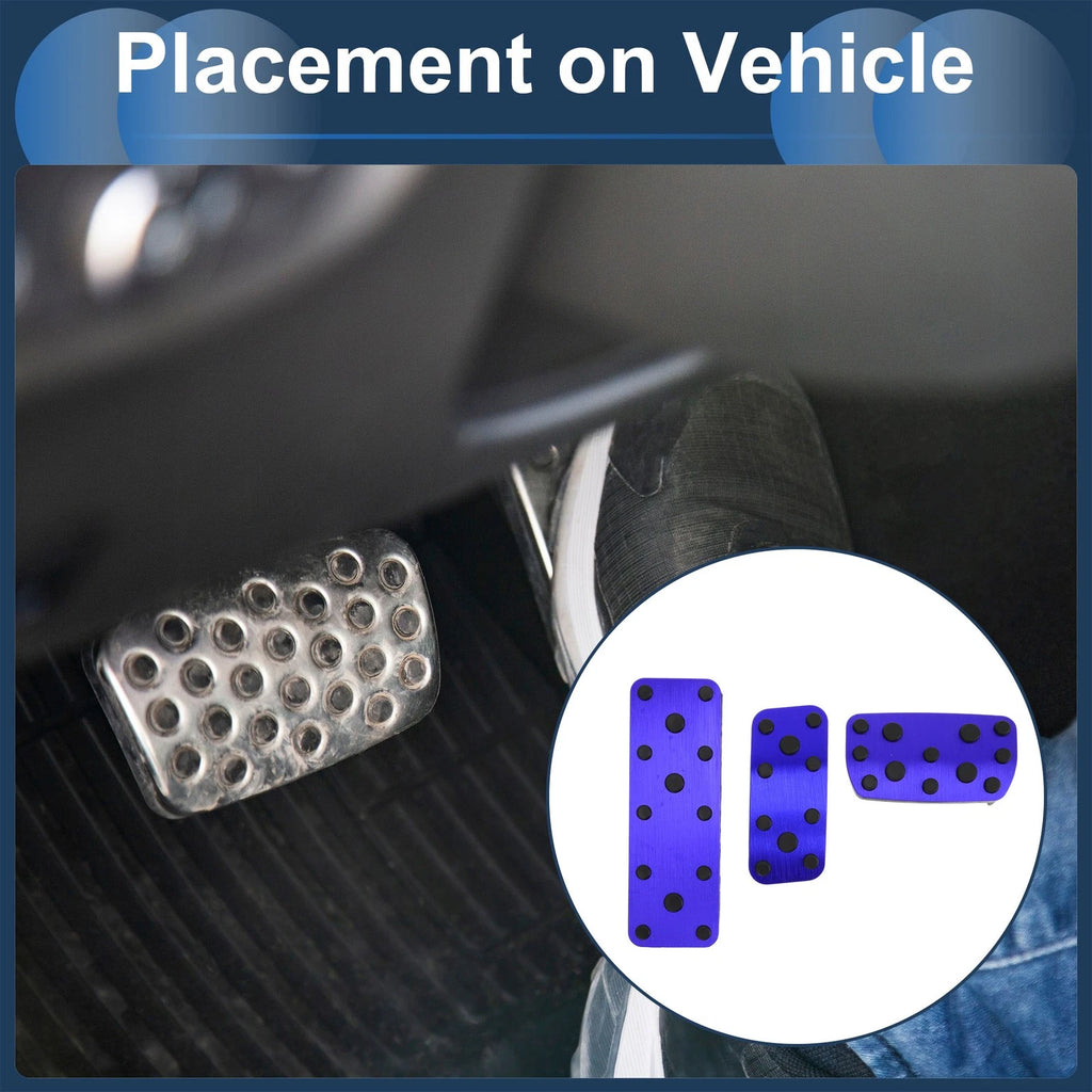 3 Pcs Automatic Foot Accelerator Pedal Covers for Subaru Forester (2006–2018) Blue