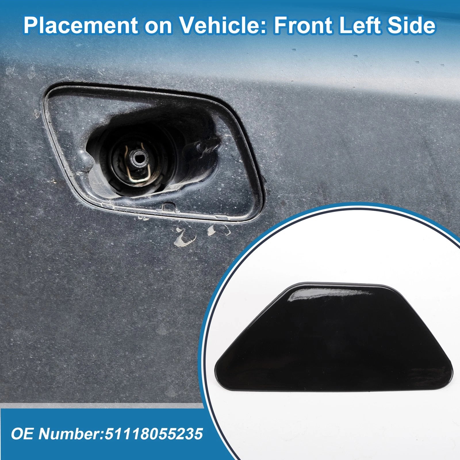Front Left Headlight Washer Nozzle Cover Cap for BMW M5 (2013–2016)