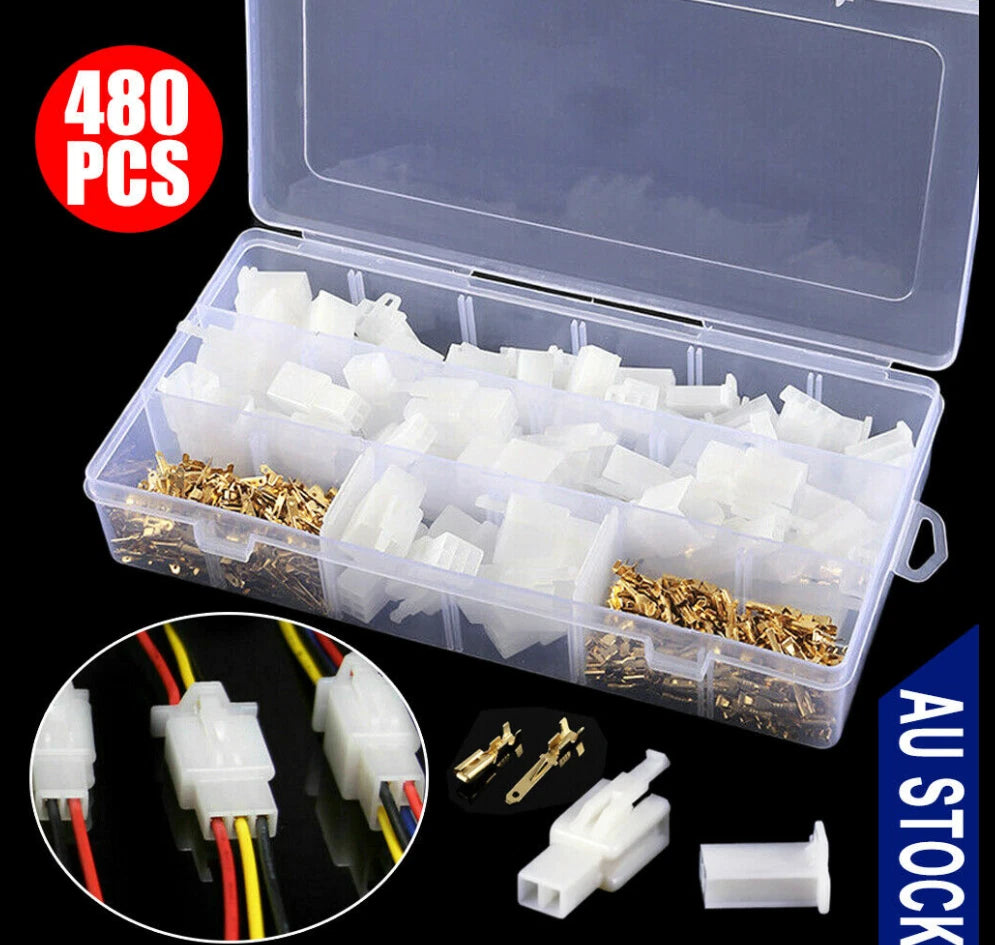 Set of 480X 2.8 mm Auto Motorcycle Terminals for Car Electrical Connectors