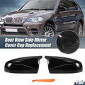 Rearview Mirror Cover Replacement Gloss Black for BMW X5 X6 E70 E71 (2008–2013)
